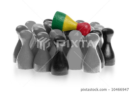 One unique pawn on top of common pawns One unique pawn on top of common pawns 10466947