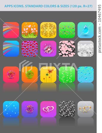 Collection of different app icons Collection of different app icons 10467495