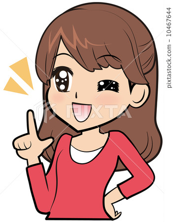 指著手指的女人 10467644