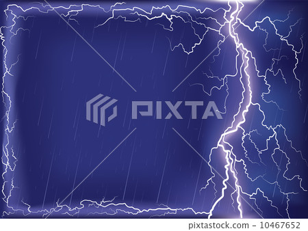 Lightning strike on dark blue sky background .Mesh Lightning strike on dark blue sky background .Mesh 10467652