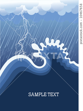 Storm in ocean with big wave Storm in ocean with big wave 10467658
