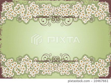 flowers grunge postcard.Vintage flowers grunge postcard.Vintage 10467661