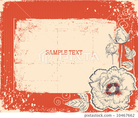 Floral postcard with chocolate sweets .Vector vintage background Floral postcard with chocolate sweets .Vector vintage background 10467662