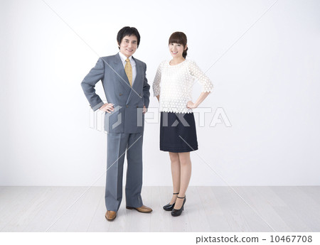 Businessman Business Woman Whole-hearted chest Businessman Business Woman Whole-hearted chest 10467708