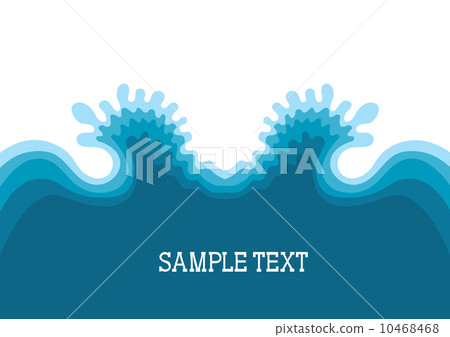 Symbol of Waves.Sea landscape background for text 10468468