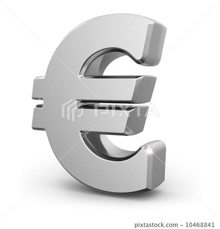 Silver euro currency sign 10468841