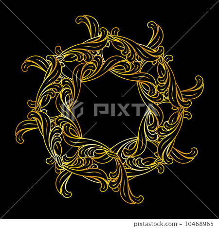 Golden floral pattern Golden floral pattern 10468965