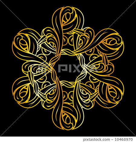 Golden floral pattern Golden floral pattern 10468970