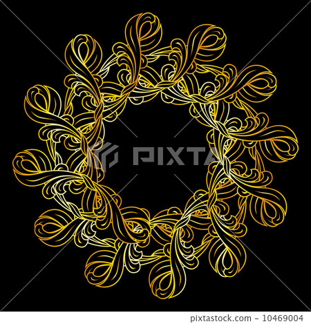 Golden floral pattern 10469004