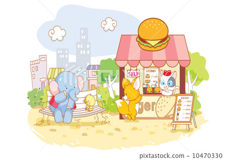 cartoon animals in the shop cartoon animals in the shop 10470330