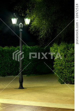 Night picture of the lamp in the park 10472514