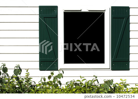 Window with wooden shutters Window with wooden shutters 10472534