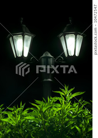 Night picture of the lamp in the park 10472547