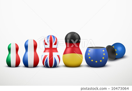 Main EU Members in form of nesting dolls. Vector. Main EU Members in form of nesting dolls. Vector. 10473064