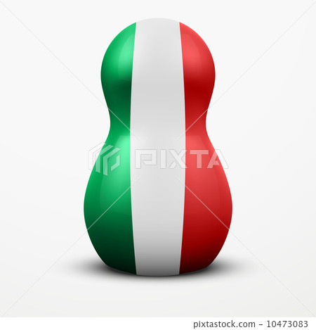 Russian tradition matrioshka dolls in Italy flag style. 10473083