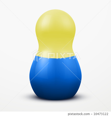 Russian tradition matrioshka dolls in Ukraine flag style. 10473122