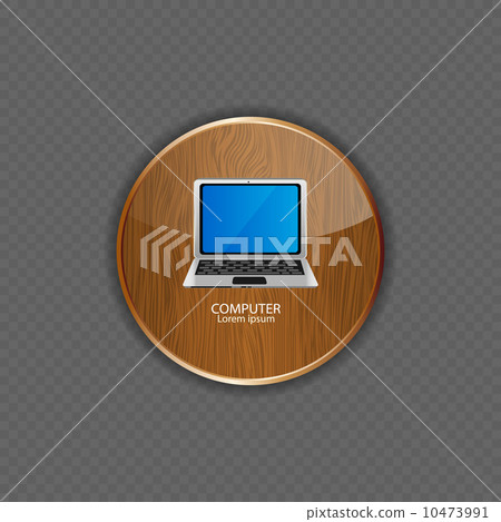 Computer wood application icons vector illustration Computer wood application icons vector illustration 10473991