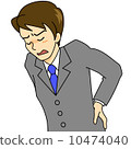 Back pain male illustration 10474040
