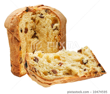 Easter cake and its piece isolated on white 10474595