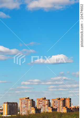 residential district under bue spring sky residential district under bue spring sky 10474602