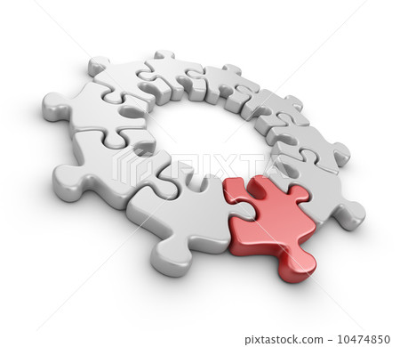 Puzzle 3D. Innovate concept. Isolated on white background Puzzle 3D. Innovate concept. Isolated on white background 10474850