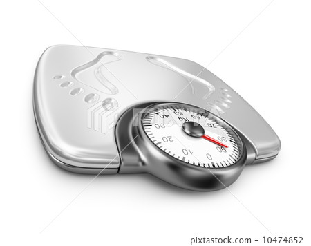 Floor weight scales. 3D Icon isolated on white background Floor weight scales. 3D Icon isolated on white background 10474852