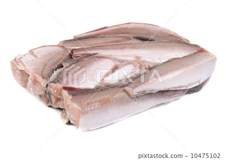 frozen fish hake isolation on white frozen fish hake isolation on white 10475102