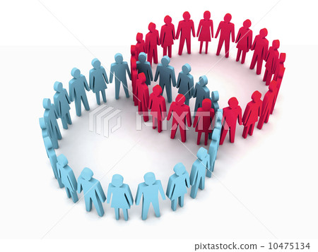 Two different teams connection. Concept 3D illustration Two different teams connection. Concept 3D illustration 10475134