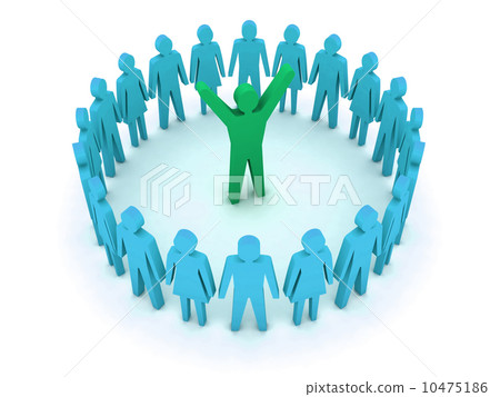 People around leader. Success. Concept 3D illustration. 10475186