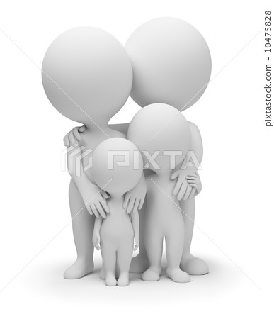3d small people - family 3d small people - family 10475828