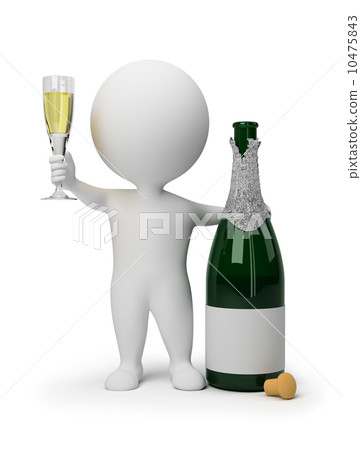 3d small people - champagne 10475843