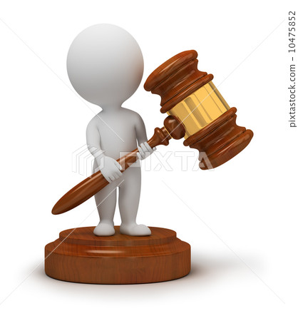 3d small people - auction hammer 3d small people - auction hammer 10475852
