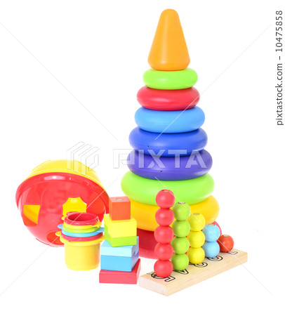 Children's Toys Isolated on White Background 10475858