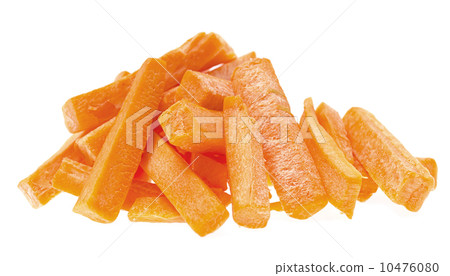 Fresh juicy slices of carrot isolated on white background Fresh juicy slices of carrot isolated on white background 10476080