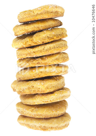 Stack of cookies isolated on white 10476646