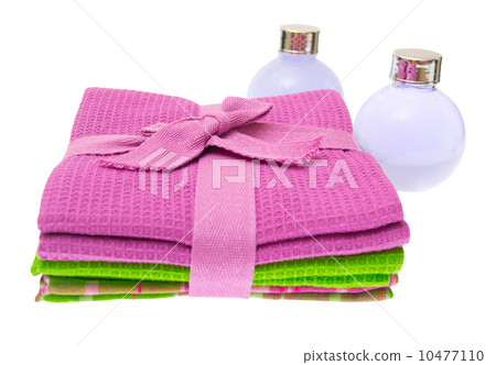 kitchen towels isolated on white background 10477110