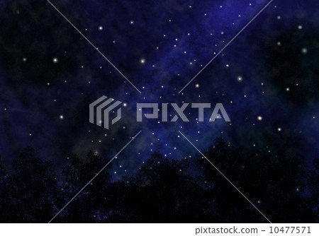 森林和天空背景·滿天星斗的天空 森林和天空背景·滿天星斗的天空 10477571