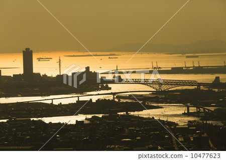 Osaka bay evening sight 10477623