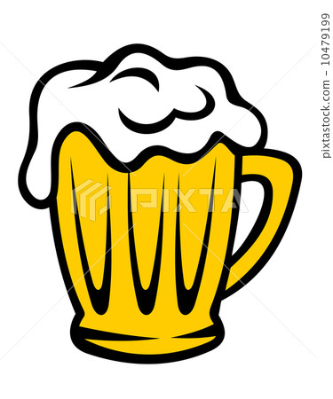 Golden tankard of beer with a frothy head 10479199