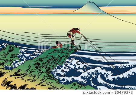 Illustration of Katsushika Hokusai Futako 36 sceneries Koshu Ishizawa sawa 10479378