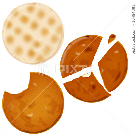 Cracked cracker and salt cracker 10484399