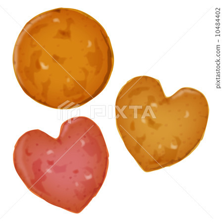 Heart rice cracker 10484402