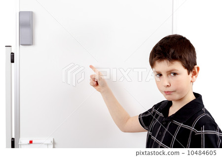 young boy student and whiteboard young boy student and whiteboard 10484605
