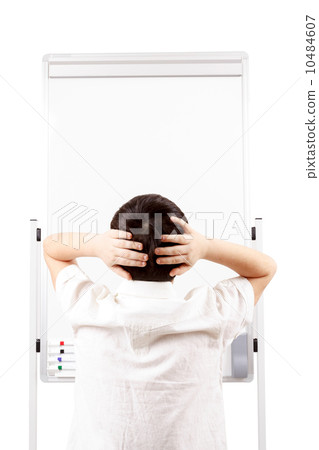 young boy student and whiteboard young boy student and whiteboard 10484607