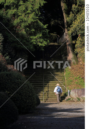 四國神社工廠67號佛教寺廟“Daesung-ji”Okira-san攀登石階 10485010