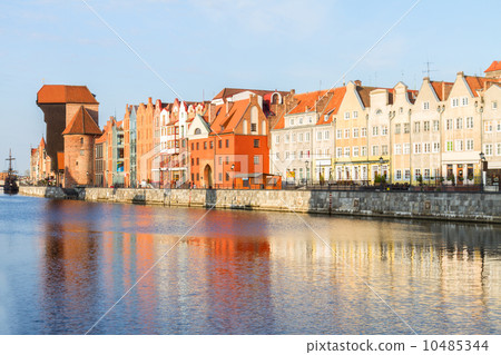 Medieval old town embankment, Gdansk 10485344