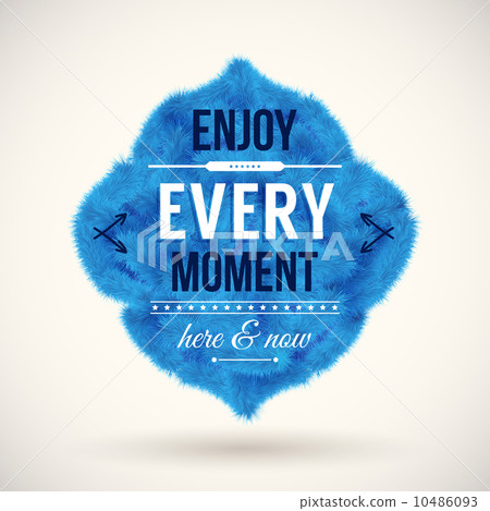 Fluffy icon for Your design with motivational text. Vector illus 10486093