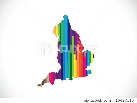 map of  England  Decorative idea design 10487110