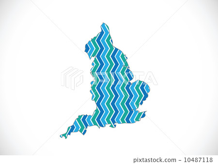 map of  England  Decorative idea design 10487118