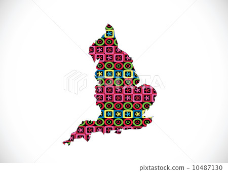 map of  England  Decorative idea design 10487130
